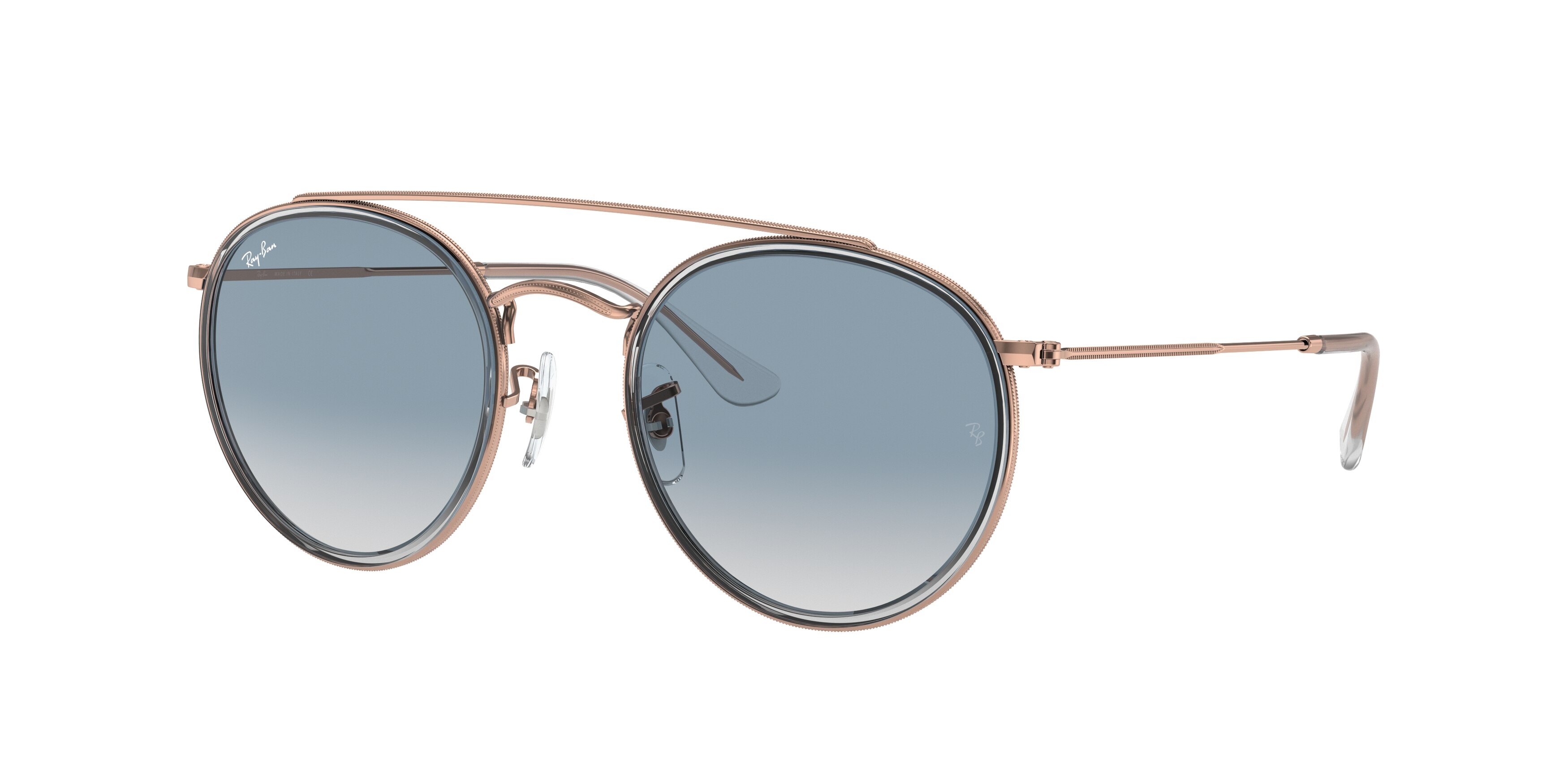 Ray - Ban Unisex RB3647N 90683F Aurinkolasit Metalli Pronssi Sininen Liikenneympyrä Normaali Varjostettu-image